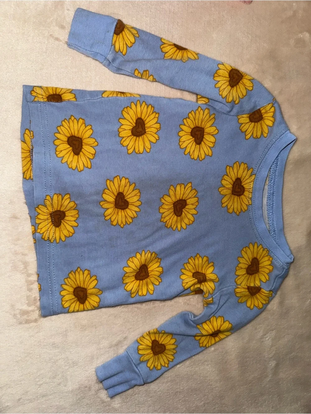 Old Navy Blue Sunflower Print Pajama Set